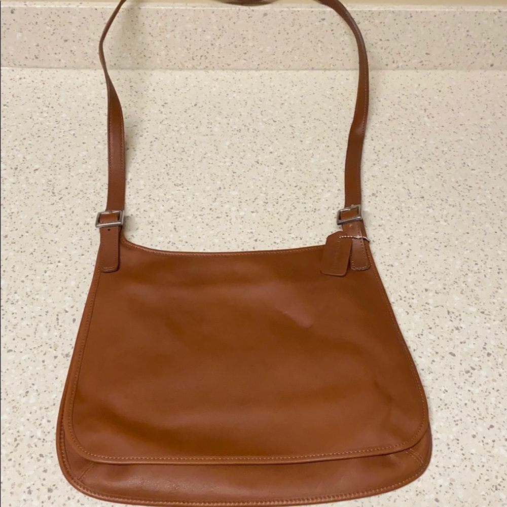 Vintage Coach Hippie Flap Leather Crossbody Bag - Picture 2 of 10